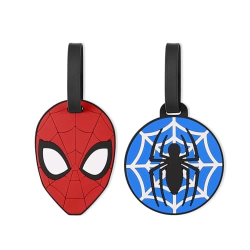 Image of Marvel Spiderman Red & Blue 2 Piece Luggage Tags VT700917L.PH