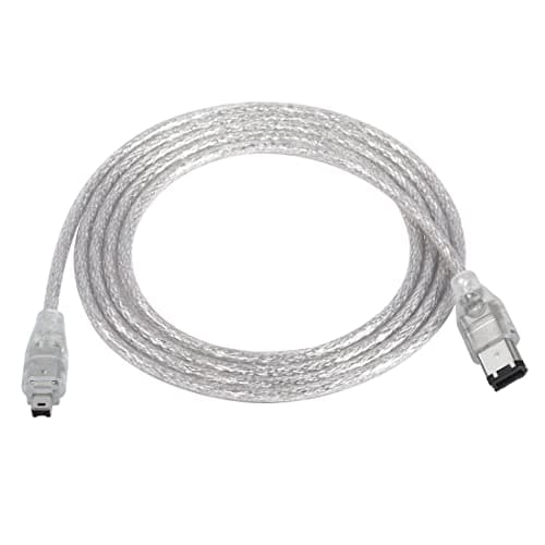 Image of YACSEJAO Firewire DV Cable IEEE1394 6 Pin to 4 Pin Male to Male iLink Adapter Cord Cable for Digital Camera（4.9Ft/1.5M）