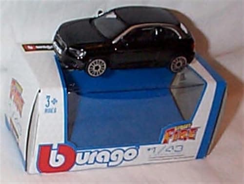 Image of Burago Street fire Audi A1 2010 Black car 1:43 scale Diecast model
