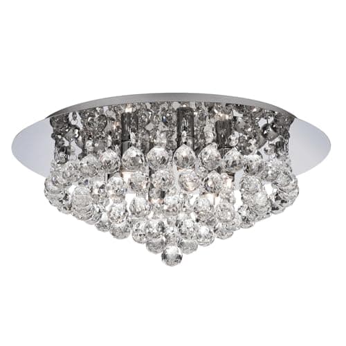 Image of Searchlight Hanna 6 Round Semi Flush Round Chandelier Light (3406-6CC, Chrome)