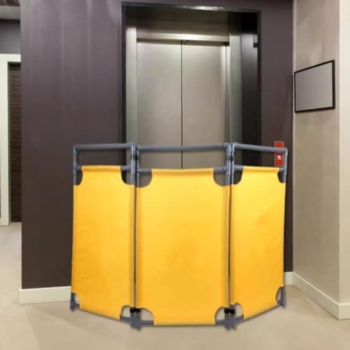 Image of Expandable Yellow Barrier – Foldable Road Safety Fence for Construction Sites, Events & Pedestrian Protection, Portable Crowd Control Blocker