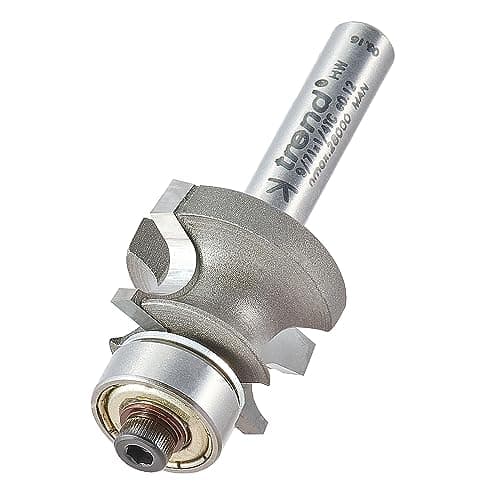 Image of Trend Professional Bearing Guided Corner Bead Router Cutter, 1/4 Inch Shank, 22mm Cut Diameter, 12.7mm Bearing Diameter, 3.2mm Radius, 9/71X1/4TC