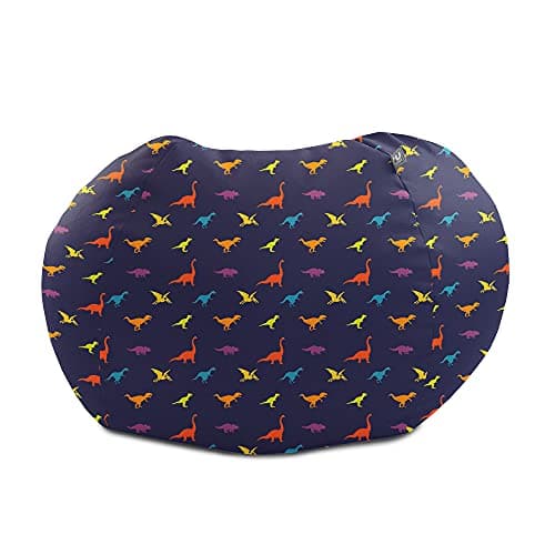Image of rucomfy Kids Dinosaur Bean Bag Chair - Machine Washable, Safe & Durable Toddler Seating for Playrooms and Bedrooms - 80x80x60cm - (Medium, Beanbag Only)