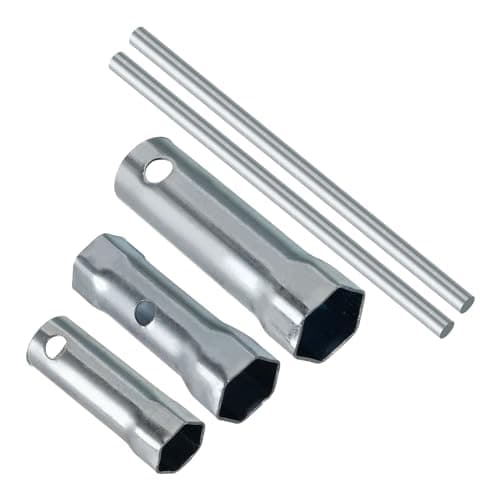 Image of CoCud Double Ended Motorcycle Ignition Spark Plug Spanner, 6mm 21mm 17/19mm, Deep Reach Wrench Socket with Bar - (Applications: for Automobile)