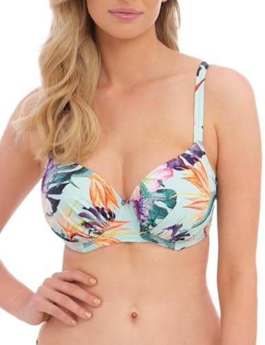 Image of Fantasie Women's Paradiso Underwire Gathered Full Cup Bikini Top, Soft Mint, 42E