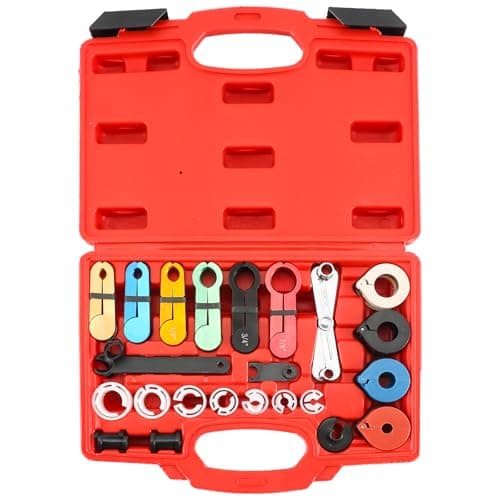 Image of DASBET 22PCS Master Quick Disconnect Tool Kit | Fuel Line Disconnect Tool Set for A/C Fuel Line & Transmission Oil Cooler Line Compatible with Mechanics Most Ford Chevy GM Models
