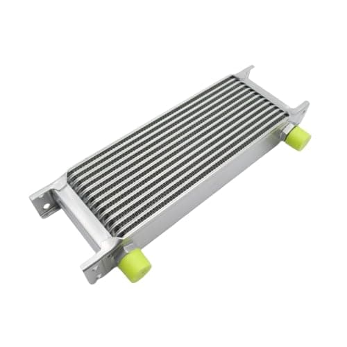 Image of MG 13 Row Oil Cooler – Aluminium Core, Matt Grey Finish, 1/2" BSP Fittings - MGB & MGA Compatible