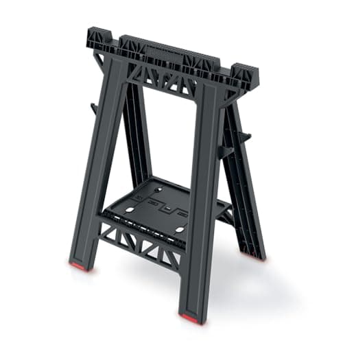 Image of B2C Folding Saw Horse Trestle 1x TECH PRO Stand Sawhorse 350kg Work Bench Garage Workshop Tool Support Foldable