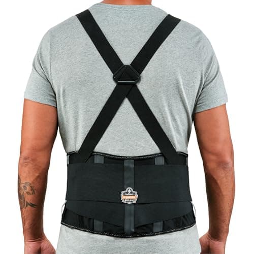 Image of Ergodyne ProFlex 2000SF Back Support Brace, 8.5" Spandex, V-Shape Design and Patented Stays for Added Support, XL,Black