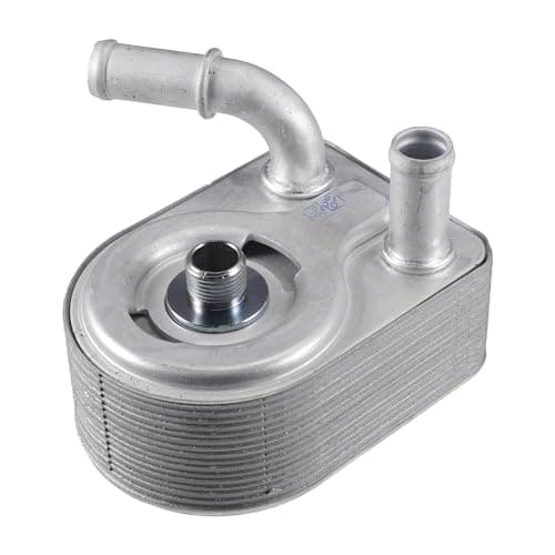Image of VekAuto Engine Oil Cooler Kit Compatible for Ford Fiesta 2011-2013, Durable Aluminum Alloy Silver Tone Transmission Oil Cooler with Bolt
