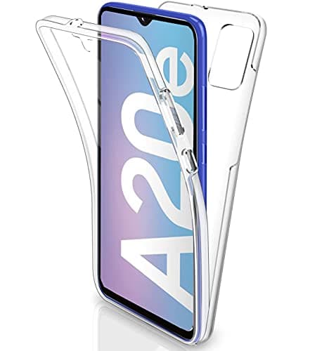 Image of Galaxy A20e Case, Ultra Thin 360 [Full clear-no dots] [double silicon] [Slim TPU] [Front and Back Case] [Transparent] For Samsung Galaxy A20e (CLEAR)