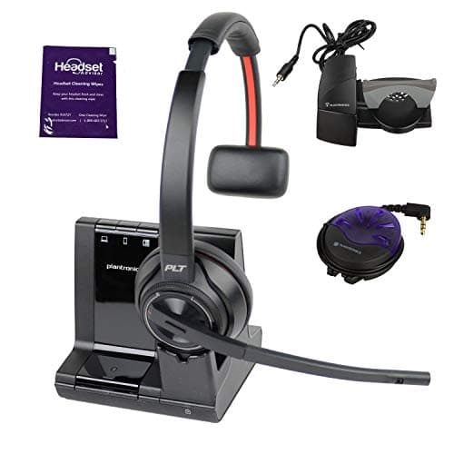 Image of Plantronics Savi 8210 Wireless Headset System Bundle with Lifter, Busy Light and Headset Advisor Wipe- Professional Package