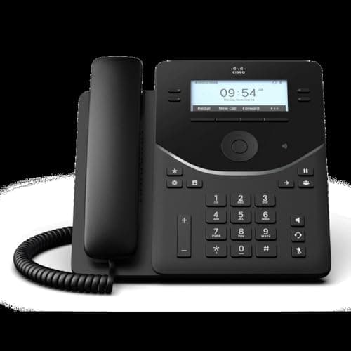 Image of Cisco 9841 IP Phone - Corded - Desktop - Carbon Black - 4 x Total Line - VoIP - 3.5" LCD - 2 x Network (RJ-45) - PoE Ports