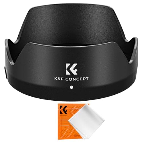 Image of K&F CONCEPT ES-68 Lens Hood for Canon EF 50mm f/1.8 STM Lens, 49mm Bayonet Lens Hood, Reversible Sun Shade Lens Protector with Cleaning Cloth