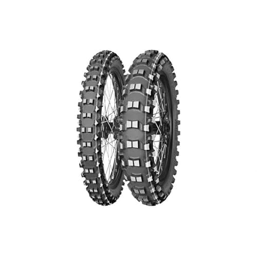 Image of Mitas Terra Force-MX Tyres SM - Soft to Medium - 70/100-17 M/C 40M TT Red & Yellow