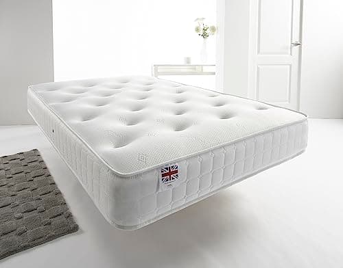 Image of Aspire Beds Natural Quad Comfort Breathable Aspire-Cool Touch Luxury Tufted Sleep Surface Bonnell Sprung Mattress, 5ft King Size