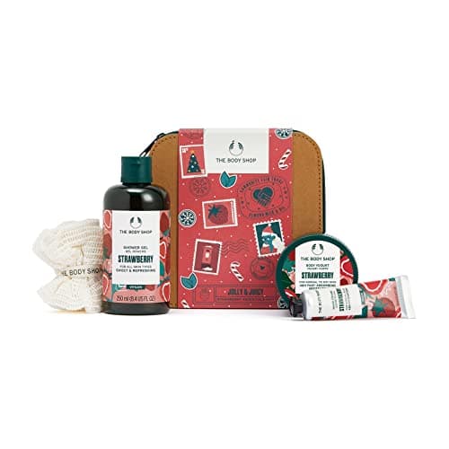 Image of The Body Shop Jolly & Juicy Strawberry Essential 4-Pieces Gift Set