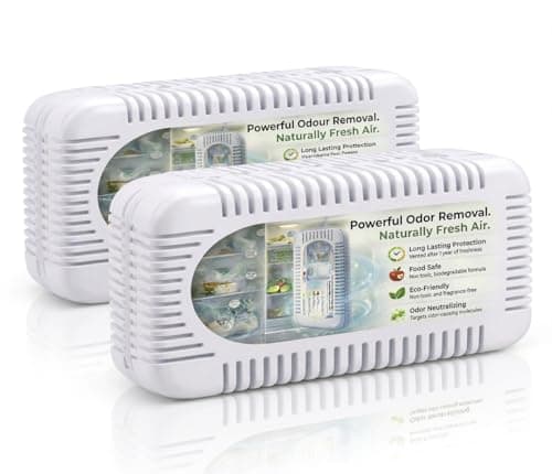 Image of Fridge Deodoriser Removes Bad Odour Refrigerator Freshener Chemical-Free Fridge Air Freshener & Freezer Smell Remover Odour Absorber, Natural Bamboo Activated Charcoal, Perfect for Small Places