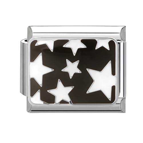 Image of Loozykit Italian Charms silver stainless steel splicable Italian Charm bracelet 9mm italian bracelet charms Accessories Bow, heart pattern diamond charms for bracelet Personality(blue seven)