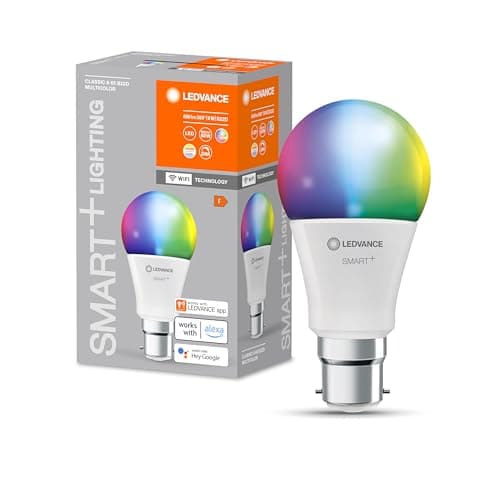 Image of LEDVANCE Smart LED lamp with WiFi Technology, B22d-base matt Optics ,RGBW Colours Changeable, Light Colour Changeable (2700K-6500K), 806 Lumen, 60W-Replacement, Smart dimmable, 1-Pack