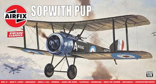 Image of AIRFIX - Vintage Classics Set - A01062V Sopwith Pup - Plastic Model Aircraft Kits for Adults & Children 8+, Set Includes 26 Pieces - 1:72 Scale Model Aircraft Sets