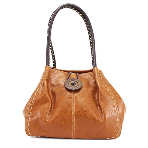 Image of YourDezire YDezire® Womens Designer Button Office Tote Bag Ladies Handbag Work Shoulder Bag New UK (Brown)