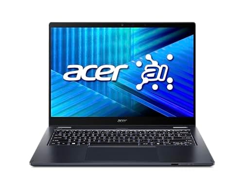 Image of acer, TravelMate P4 Spin 14, Convertible Laptop, 14 inches, WQXGA+ IPS Touch Display, Intel Core Ultra 7 255U, 32 GB RAM, 1 TB SSD, Intel Graphics, Windows 11 Pro, Blue, TMP414RN-55-TCO