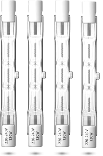 Image of Inspired Essentials R7S 120w = 150w 78mm Halogen Bulb Floodlight Security Light Linear Bulbs R7S J28 Flood Light (Pack of 4)