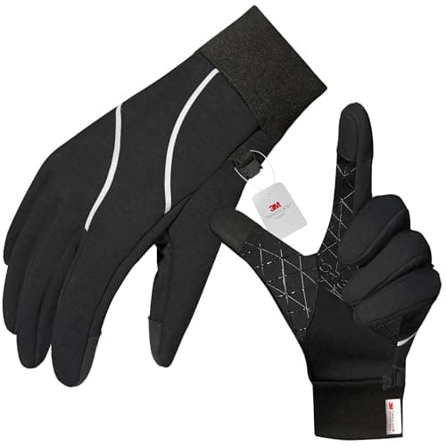 Image of Origem Thermal Gloves Men Women, 3M Thinsulate Winter Gloves, Water Resistant Cycling Gloves, Anti Slip Touch Screen Gloves Liner for Runing Riding Walking Driving Outdoor