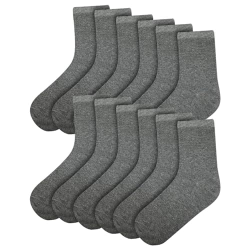Image of A2Z Ladies Cotton Rich Plain Socks Luxurious Soft - Socks 970 6 Pack Grey 4-7