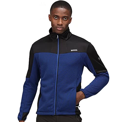 Image of Regatta Highton Winter Full Zip II Sweater Mens, Surf Spray, Black, Ash, M