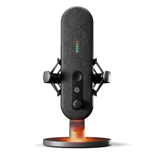 Image of SteelSeries Alias USB Mic for PC — 3x Bigger Capsule for Gaming, Streaming and Podcasting — Sonar for Streamers Audio Software — AI Noise Cancelling — LED Mute & Level Monitoring — Shock Mount - Black