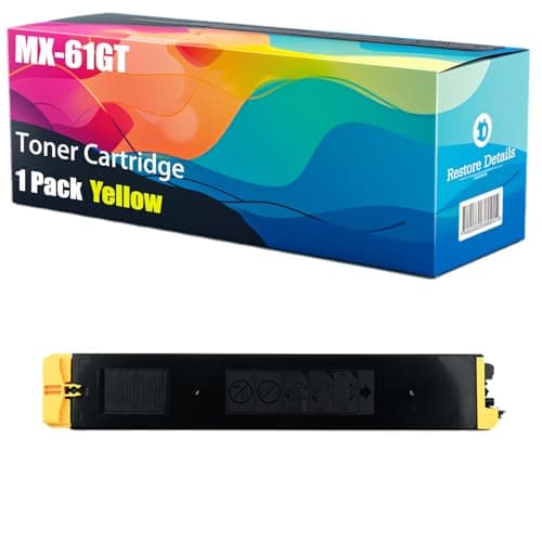 Image of Compatible for Sharp MX-61GT Toner Cartridge MX-2630N MX-2651 MX-3050 MX-3051 MX-3061 MX-3071 MX-3550V MX-3551 MX-3561 MX-3571 MX-4051 MX-4061 MX-4071 Printers, High Yield 40000 Pages (Yellow)