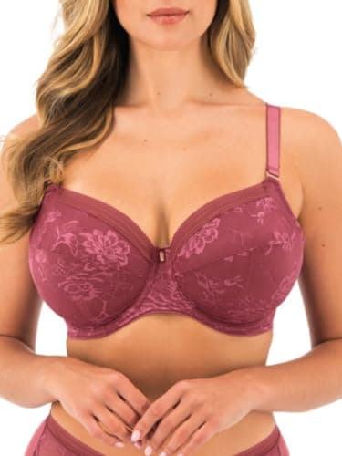 Image of Fantasie Women's Fusion Lace Underwire Full Cup Side Support Bra, Rosewood, 36DD