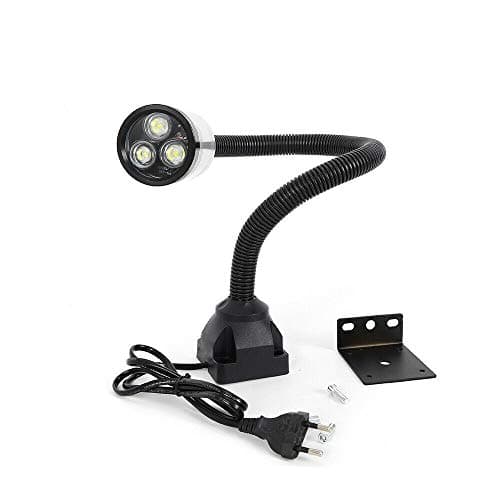 Image of Work Light 110V-220V Led Spot Lamp with Flexible Gooseneck Adjustable Base for Lathe CNC Milling Drilling Machine Woodworking Workbench Industrial Lighting Magnetic Base/Fixed Base (Fixed Base)