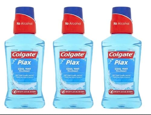 Image of Colgate Plax Cool Mint Mouthwash, 250ml, Pack of 3