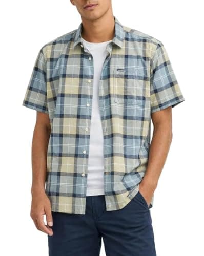 Image of Barbour Mens Gordon Short Sleeve Shirt – Tailored Fit Cotton Check Shirt, Smart Casual Summer Button Down with Chest Pocket (UK, Alpha, XXL, Regular, Regular, Highland Loch Tartan)