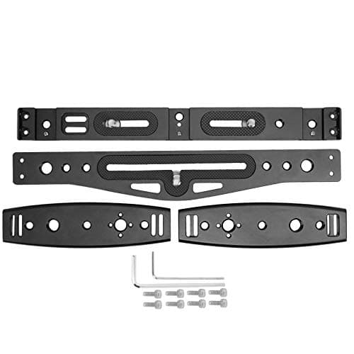 Image of Metal Handheld Mobile Phone Cage Bracket, Universal Wireless Phone Mount with Cold Shoe and Screw Holes, Aluminum Alloy Rig for Mic Fill Light Camera Accessories (Black)