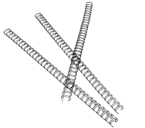 Image of Rayson 6.4mm Wire Binding Spines, 20 Sheet Capacity A4 Black Binding Wires Pack of 100