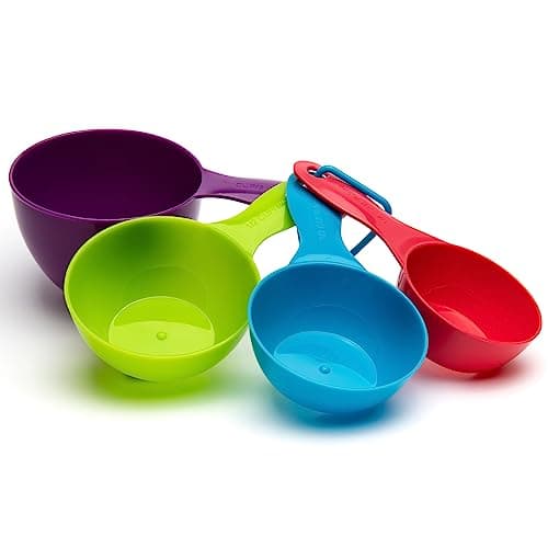 Image of TIJAR® Measuring Cups, 4 Colorful Measuring Cups Set for Liquids & Dry Ingredients & General Kitchen Use, Perfect for Baking & Cooking, Multi Use Kitchen Essentials
