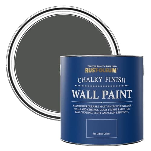 Image of Rust-Oleum Dark Grey Matt Emulsion Wall Paint - Graphite 2.5L