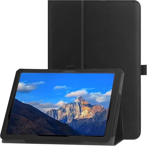 Image of VOVIPO Protective Case for TCL 10L Generation 2 tablet 2023,PU Leather Stand Folio Cover with Handstrap For TCL TAB 10L Gen 2 10.1 Inches(8492A)-Black