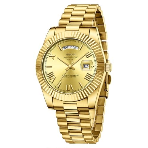 Image of NIBOSI Men Watches Analog Quartz Stainless Steel Watches for Men Waterproof Business Classic Desiger Wrist Watch Day-Date