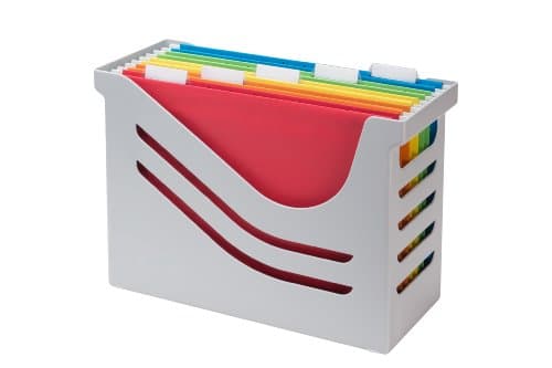Image of Jalema Re-Solution 2658026997 Office Box with 5 Suspension Folders A4 Assorted Colours Grey