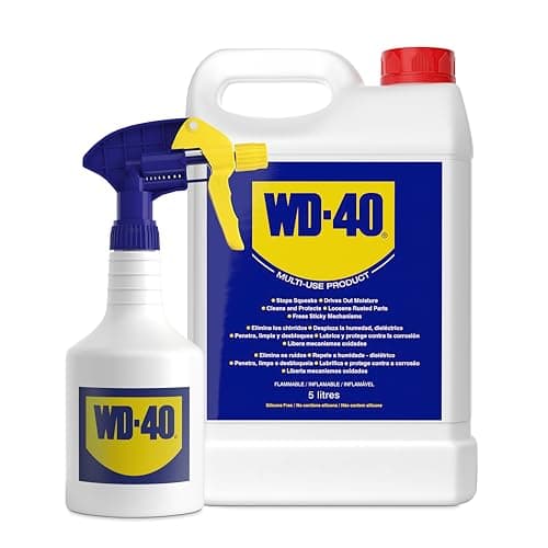 Image of WD-40 Multi Use Bulk Lubricant 5L with Spray Applicator, Multipurpose WD40 Lubricant Spray for Maintenance, Water Displacement, and Rust Protection for Workshop and Industrial Use