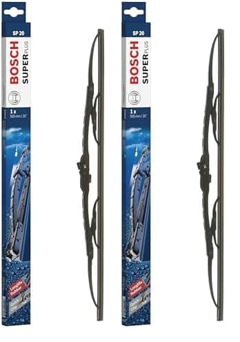 Image of Bosch Wiper Blade Super Plus SP20, Length: 500mm − Single Front Wiper Blades (Pack of 2)