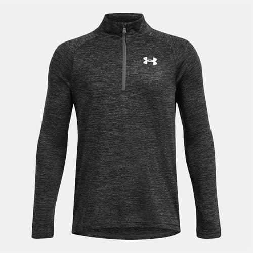 Image of Under Armour Tech 2.0 1/2 Zip - Castlerock, White - YXS