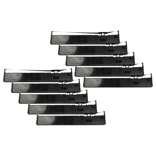 Image of vhbw 10x Ribbon Cartridge Replacement for Epson C13S015384, S015384 for Dot Matrix, Receipt Printer - Black Ink Ribbon