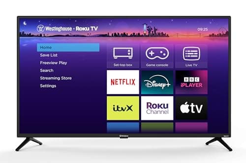 Image of Westinghouse Roku 40" Full HD 1080p Smart TV, with Dolby Audio,HDR,Apple TV+,BBC, Netflix, Freeview Play,Dolby Vision Television with HDMI USB Port,40 inch Large Screen Television
