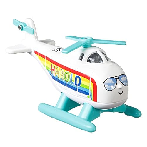 Image of Fisher-Price Thomas & Friends GYV67 Rainbow Harold Push-Along Toy Helicopter For Preschool Kids Ages 3 years And Up, Multicolor, 4.0 cm*4.0 cm*8.5 cm